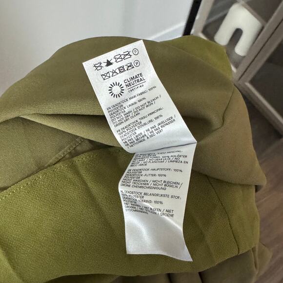 Reformation Ziva Sequin Embellished Olive Green Dress 4 NEW Limited Edition Midi - Picture 7 of 8